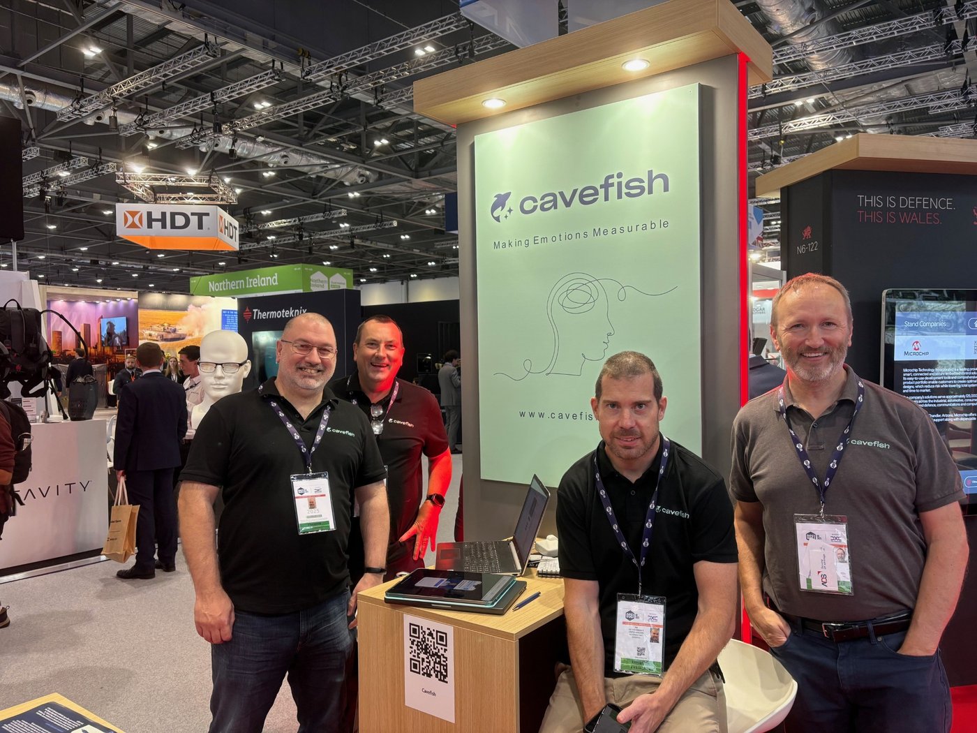Cavefish team at DSEI London &mdash; cavefish stand Making Emotions Measurable